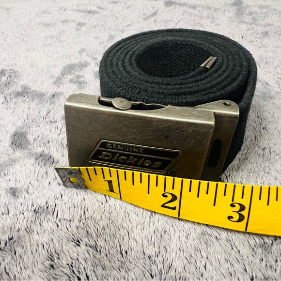 Genuine Dickies Black Web Belt with Metal Buckle – Adjustable 44” - Picture 2 of 4